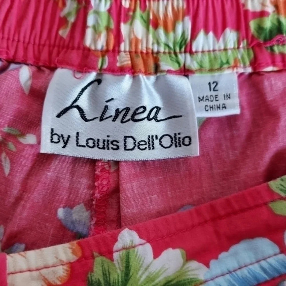 Linea by Louis Dell'Olio Vibrant Orange Floral Print Bermuda Shorts - Picture 8 of 10